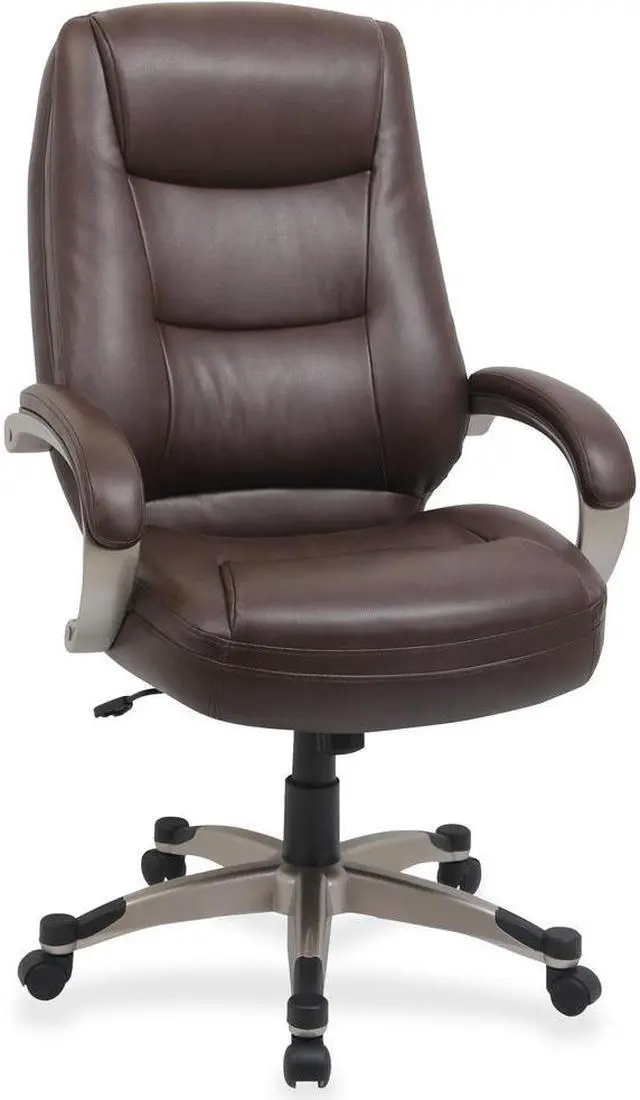 Alt view image 4 of 7 - Lorell Executive High-BackChair 26-1/2"x28-1/2"x46-1/2" SDL/LTH/CNE 63280