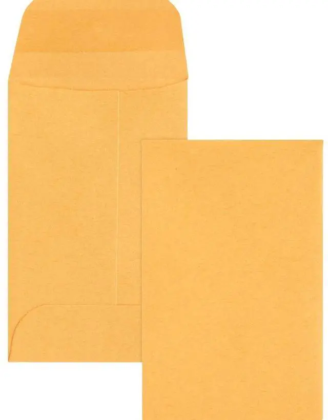 Alt view image 11 of 20 - Business Source Coin Envelopes No.1 24lb. 500/BX 2-1/4"x3-1/2" Kraft 04440