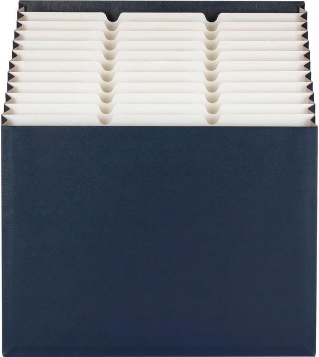 Alt view image 4 of 11 - 12-Pocket Stadium File, 12 1/4 X 13 5/8, Navy, Letter