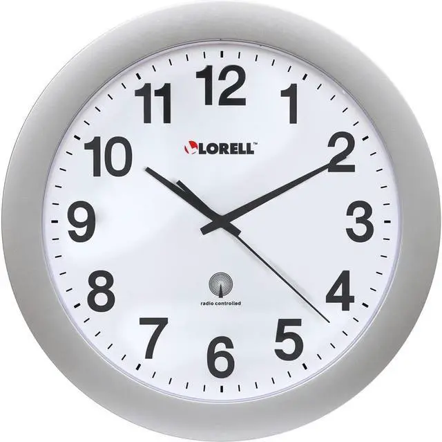 Alt view image 7 of 8 - Lorell Radio Controlled Wall Clock
