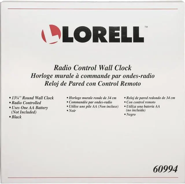 Alt view image 6 of 7 - Lorell Radio Controlled Wall Clock 1 EA