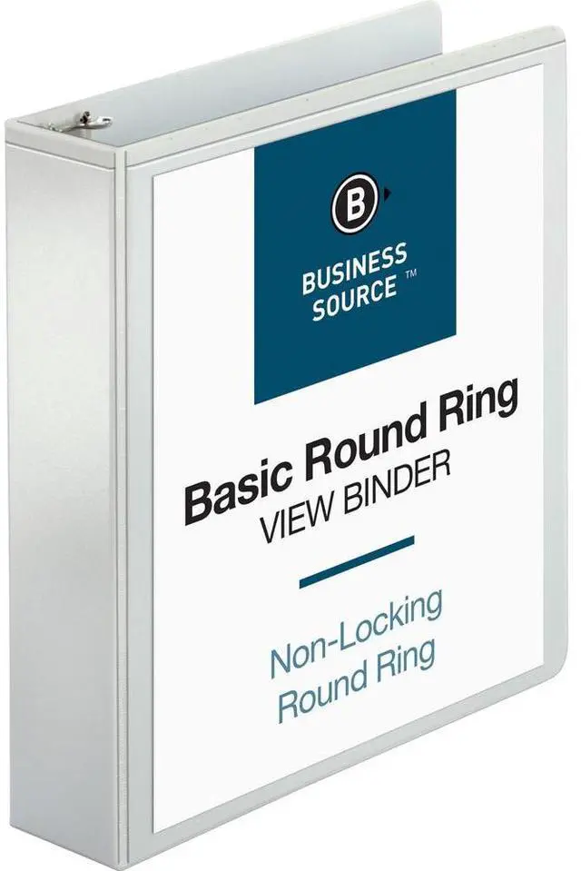 Alt view image 5 of 7 - Business Source View Binder w/ 2 Inside Pockets 2" Capacity White 09957