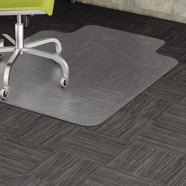 Alt view image 9 of 11 - Lorell Low Pile Chairmat 45"x53" Wide Lip 25"x12" Clear 69158