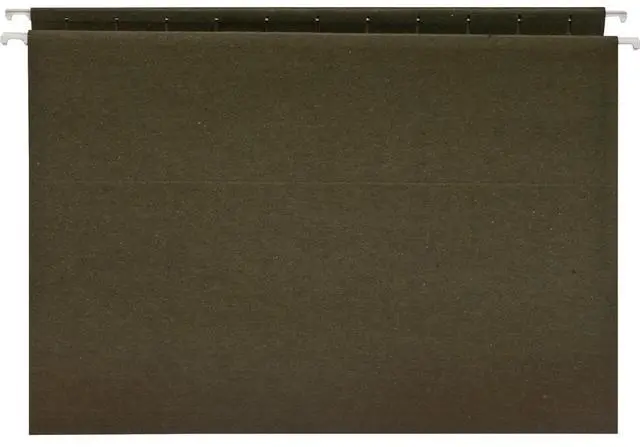 Alt view image 3 of 11 - Business Source Hanging Folders w/o Tabs Letter 25/BX Green 26528