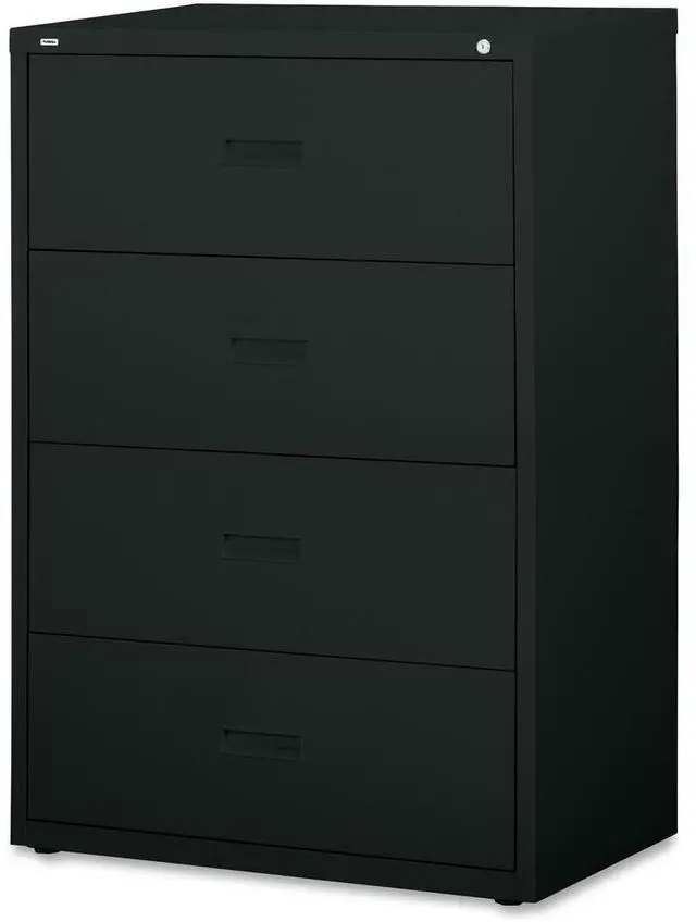 Alt view image 15 of 19 - Lorell Lateral File 4-Drawer 30"x18-5/8"x52-1/2" Black 60560