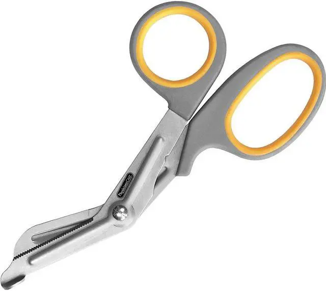 Alt view image 7 of 11 - Acme Bandage Shears Titanium 7" Gray/Yellow 90292