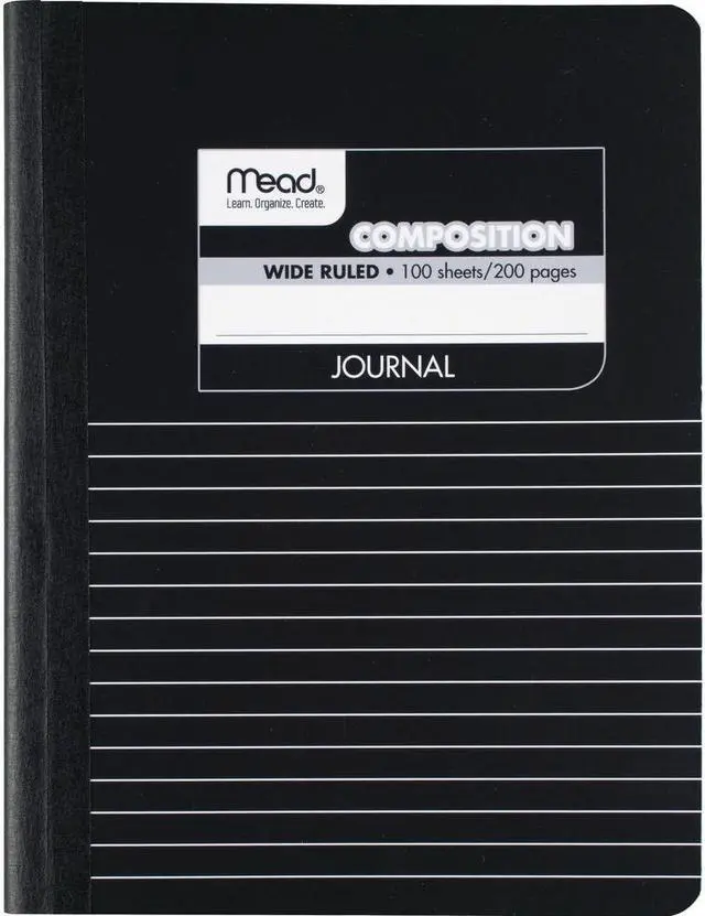 Alt view image 7 of 9 - Mead Composition Book Special Ruled 9-3/4"x7-1/2" Black Marble 09920