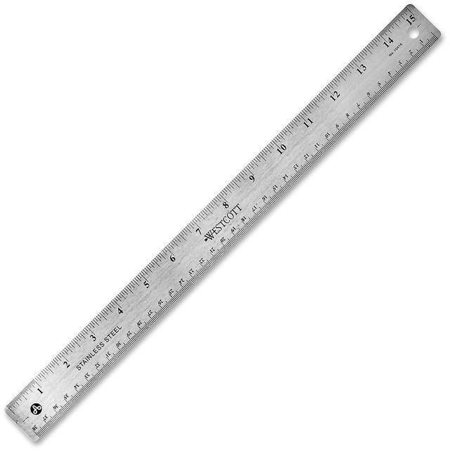 Alt view image 8 of 8 - Westcott Ruler, 15 Inch, Stainless Steel 15" Stainless Steel 10416