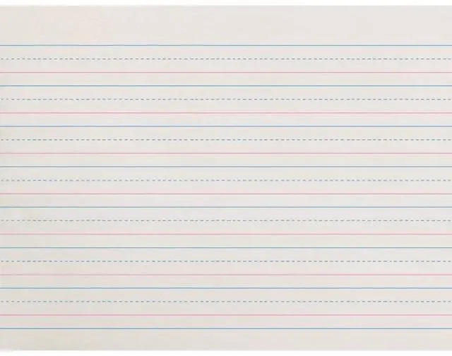 Alt view image 2 of 5 - Pacon ZP2611 Ruled Handwriting Paper 500 Sheet - 30 lb Basis Weight - Ruled - 8" x 10.50" - 500 / Pack - White Paper