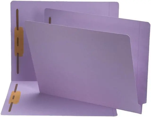 Alt view image 4 of 5 - Smead Manufacturing Company SMD25540 Color Fastener Folder- .75in. Exp- Letter- Lavender