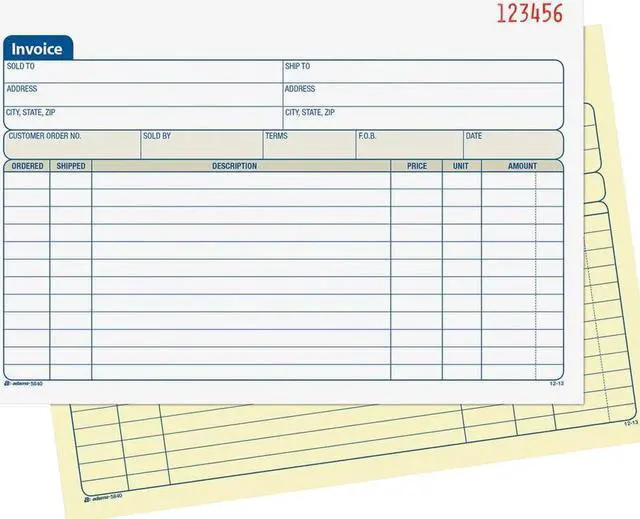 Alt view image 12 of 13 - Adams Carbonless Invoice Book