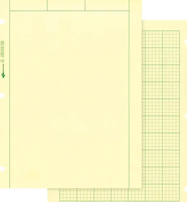 Alt view image 6 of 7 - Rediform Computation Pads 5"x5" Quad 8-1/2"x11" 100 Sheets Green 42382