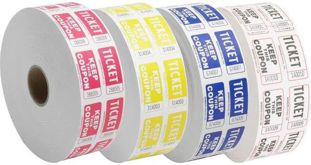 Alt view image 4 of 5 - Sparco Ticket Roll Double w/Coupon 2000/RL White 99210