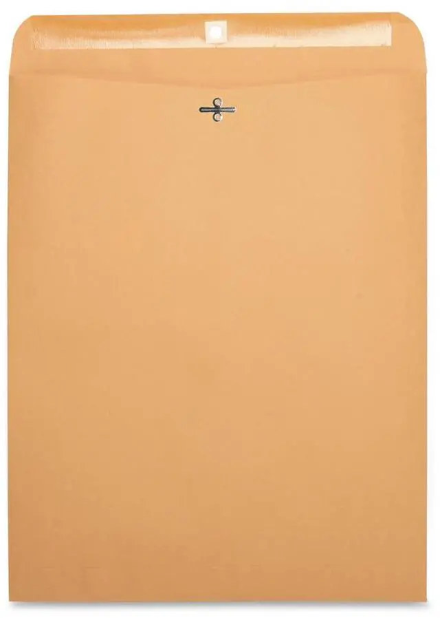 Alt view image 4 of 6 - Business Source Clasp Envelopes 28 lb. 12"x15-1/2" 100/BX Brown Kraft 36667