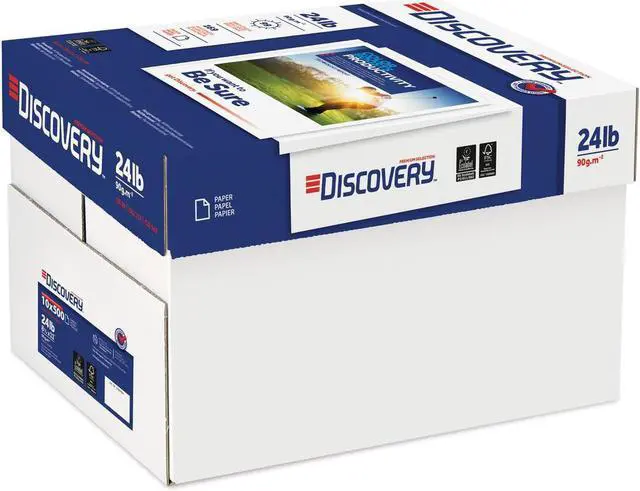 Alt view image 6 of 7 - Discovery Multipurpose Paper 8-1/2"x11" 24 Lb 99 GE 5000Sht/CT WE 22028