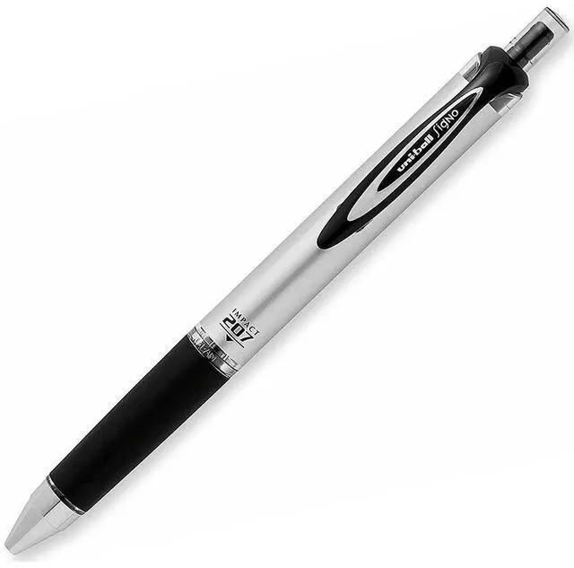 Alt view image 9 of 16 - Uni-Ball 65870 - Gel Impact 207 Retractable Pen 1 mm Pen Point Size - Black Ink - 1 Each