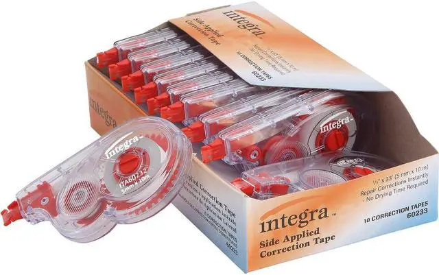 Alt view image 3 of 7 - Integra Correction Tape Side Apply 1/5"x394" 10/PK Smoke Dispenser 60233