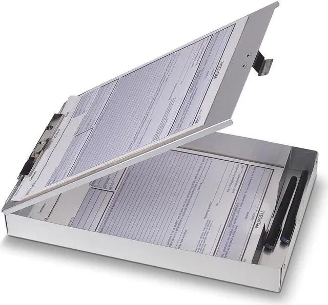 Alt view image 7 of 14 - Officemate Storage Clipboard 1-1/2" Deep Steel Clip 9"x13" AM 83200