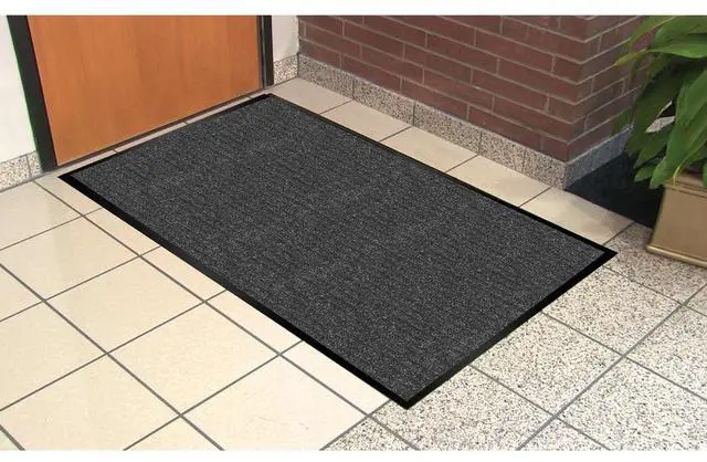 Alt view image 11 of 18 - Genuine Joe Indoor Mat Vinyl Backing 4'x6' Charcoal 55461