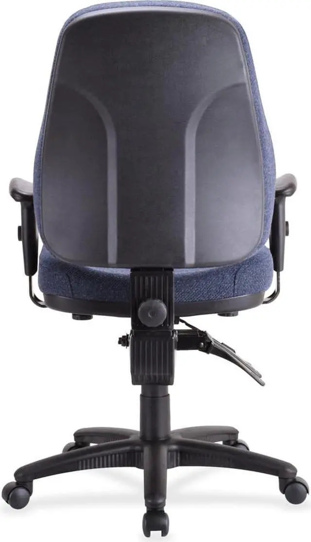 Alt view image 8 of 9 - Lorell Multi-Task Chair High-Back 26-7/8"x26"x39"to42-1/2" Blue 81101