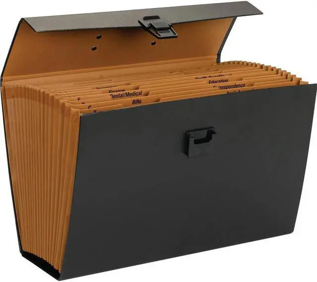 Alt view image 10 of 10 - Smead Expanding File Case A -Z 19 Pockets 10"x15" Black 70804