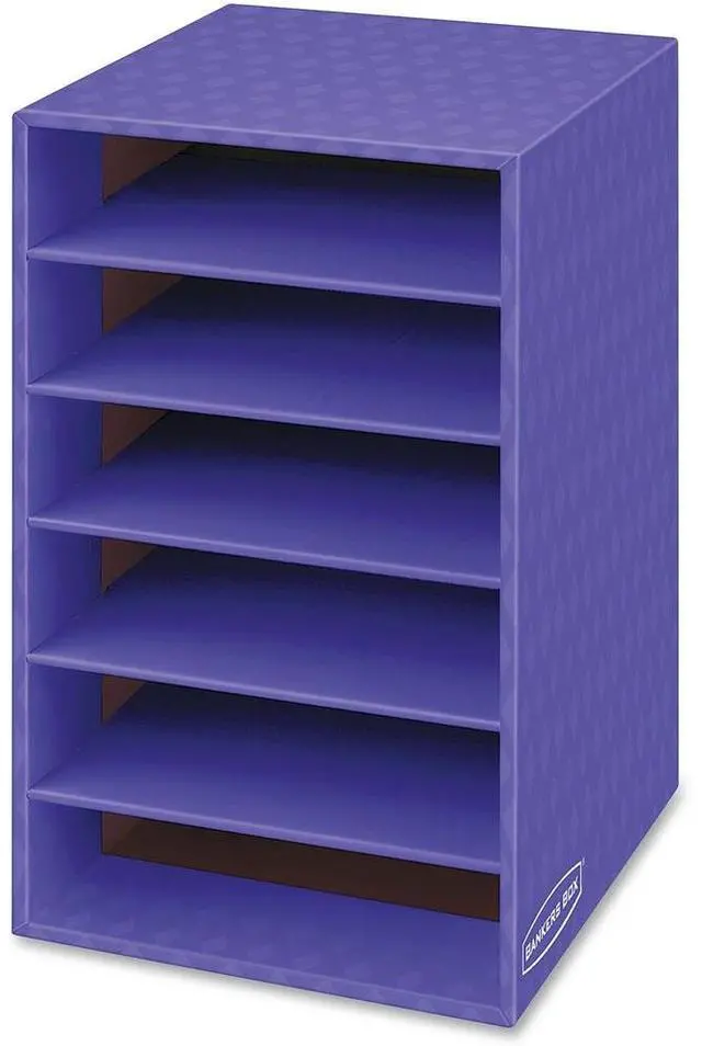 Alt view image 10 of 14 - Vertical Classroom Organizer, 6 Shelves, 11 7/8 X 13 1/4 X 18, Purple