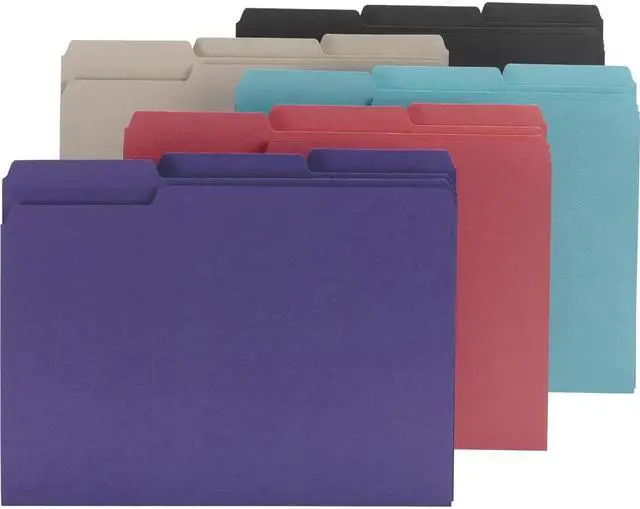 Alt view image 5 of 5 - Smead Manufacturing Company SMD10295 Interior Folders- .33 Ast. Tabs- Letter- Assorted