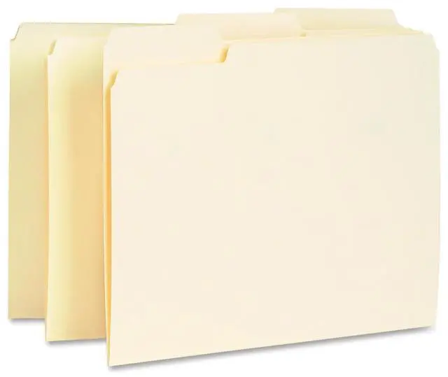 Alt view image 4 of 8 - Business Source Interior File Folders 1/3 Cut Assorted Letter 100/BX Manila 65775