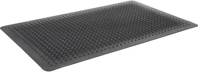 Alt view image 11 of 14 - Genuine Joe Anti Fatigue Mat Rubber Beveled Edge 3'x5' Black 70373