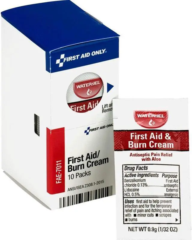 Alt view image 16 of 19 - First Aid Only Inc First Aid Burn Cream 10/PK White FAE7011