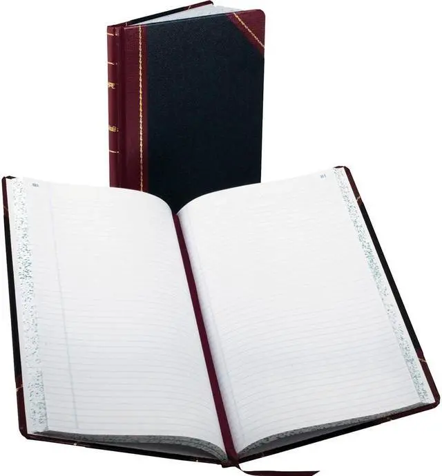 Alt view image 9 of 9 - Boorum & Pease Record/Account Book Black/Red Cover 300 Pages 14 1/8 x 8 5/8 9300R