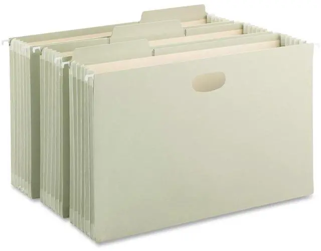 Alt view image 4 of 6 - Smead Manufacturing Company SMD64324 Hanging Pockets- Heavy Duty- 5-.25in..- Exp.- Legal- Moss