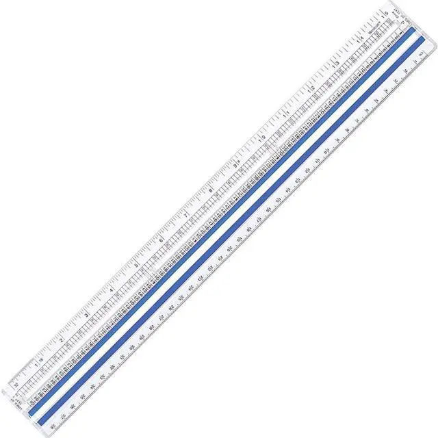 Alt view image 4 of 5 - Acme United Computer Ruler Magnifies Metric 15" Long Acrylic Clear 40711