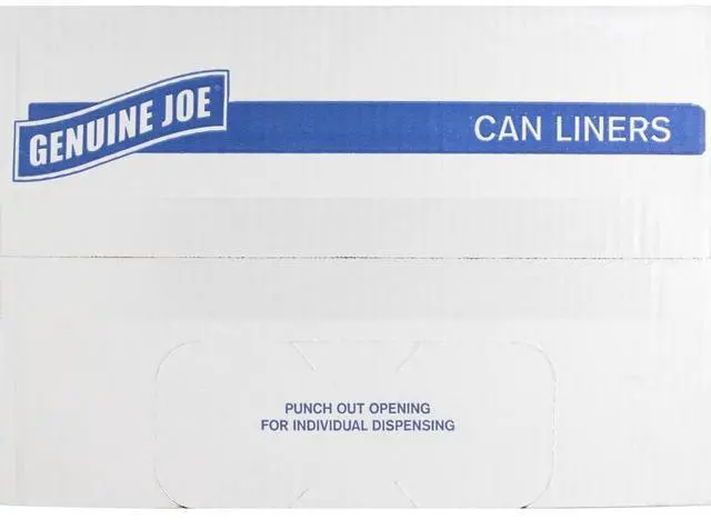 Alt view image 10 of 11 - Genuine Joe Heavy-Duty Trash Bags 1.5 Mil 55-60 Gallon 50/CT Black 01535