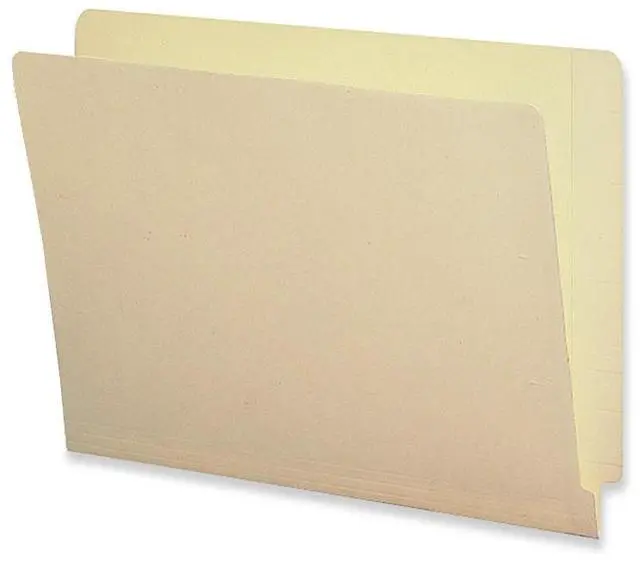 Alt view image 3 of 3 - End Tab Folders,2-Ply,Straight Tab,Letter,9"Front,100/BX,MLA