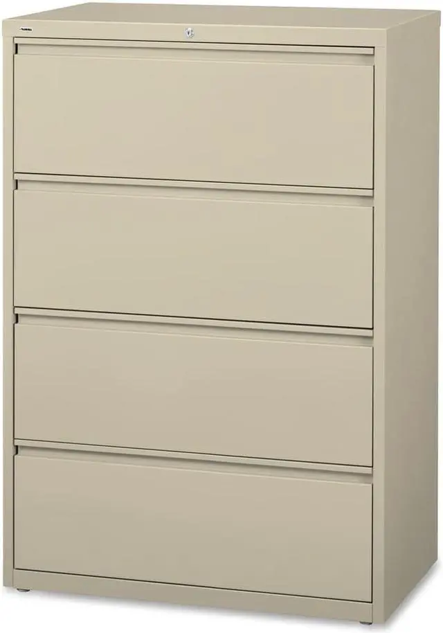 Alt view image 7 of 8 - Lorell Lateral File 4-Drawer 42"x18-5/8"x52-1/2" Putty 60435