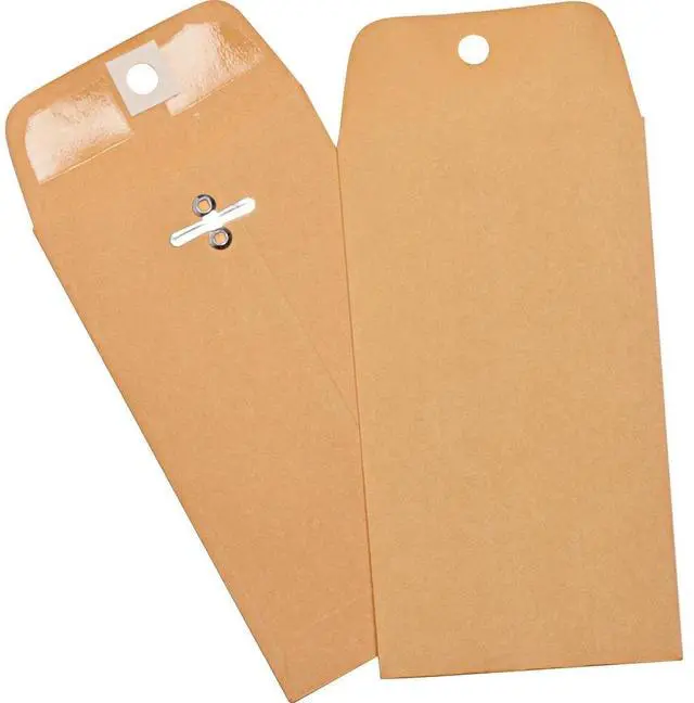 Alt view image 3 of 7 - Business Source Hvy-duty Clasp Envelopes 3-3/8"x6" 100/BX Brown Kraft 36669