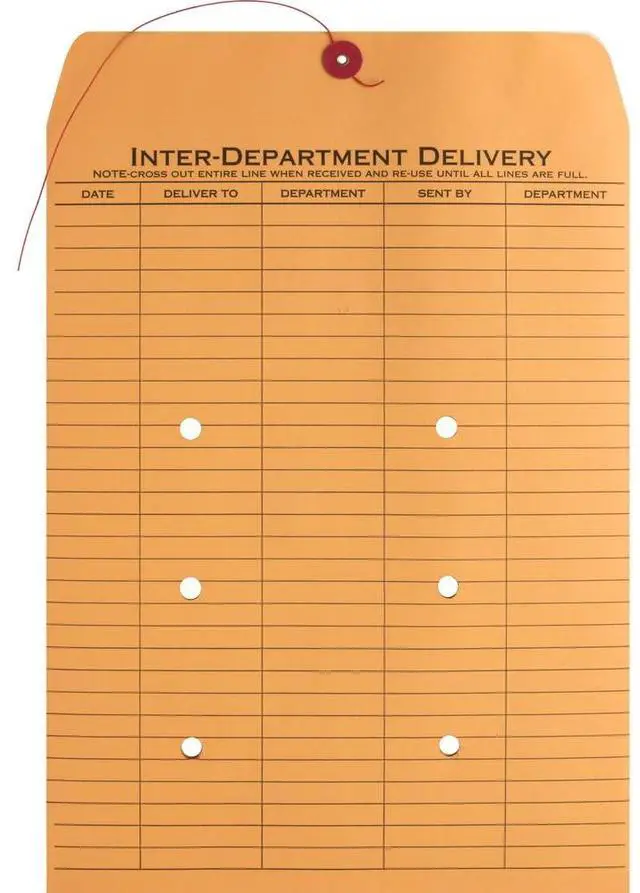 Alt view image 8 of 11 - Inter-Dept.Envelopes Str/Button Close 10"x13" 100/CT Kraft