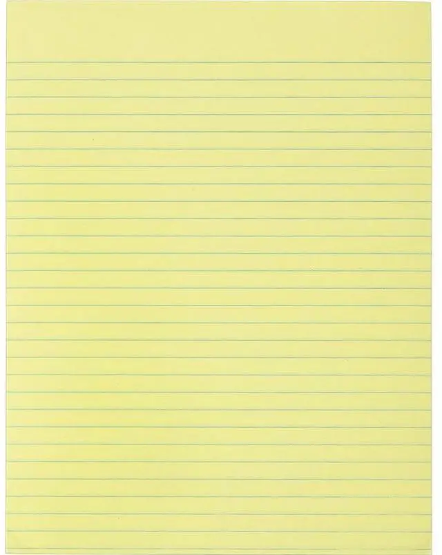 Alt view image 4 of 5 - Memorandum Pads 8-1/2"x11" Wide Ruled 50Shts/PD Canary