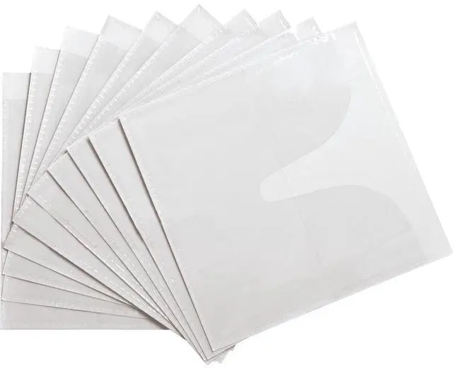 Alt view image 2 of 4 - Compucessory 26555 CD/DVD Holder, 1 CD/DVD Capacity - White - Polypropylene - 50/Pack