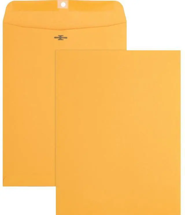 Alt view image 9 of 18 - Business Source Clasp Envelopes 28 lb. 9-1/2"x12-1/2" 100/BX Brown Kraft 36664