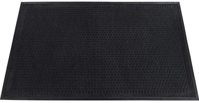 Alt view image 5 of 5 - Genuine Joe Scraper Outdoor Mat Rubber Traps Dirt/Grime 3'x5' Black 70367