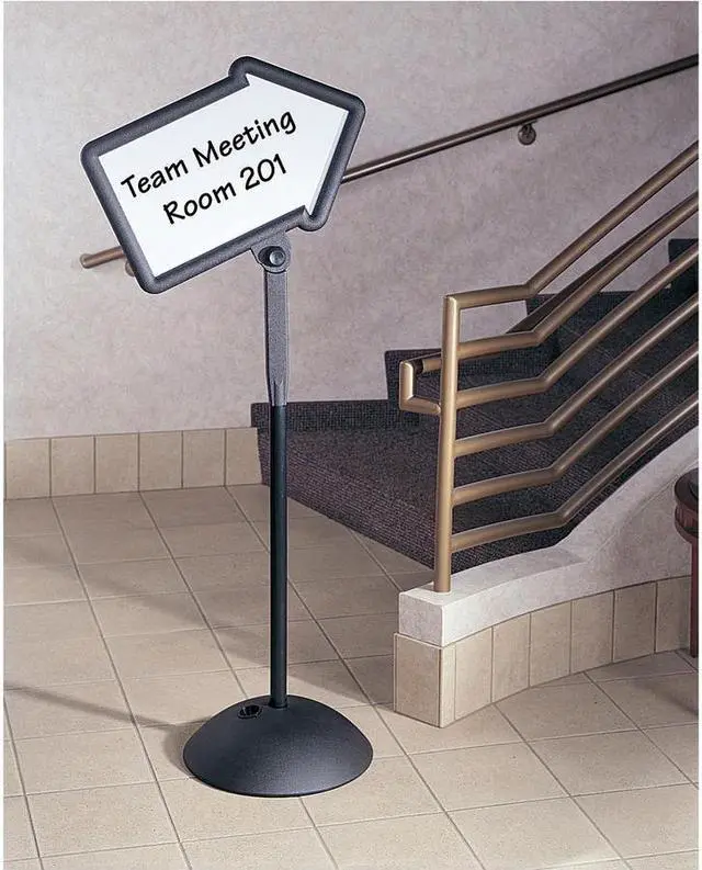 Alt view image 9 of 20 - Safco Double-Sided Arrow Sign Dry Erase Magnetic Steel 25 1/2 x 17 3/4 Black