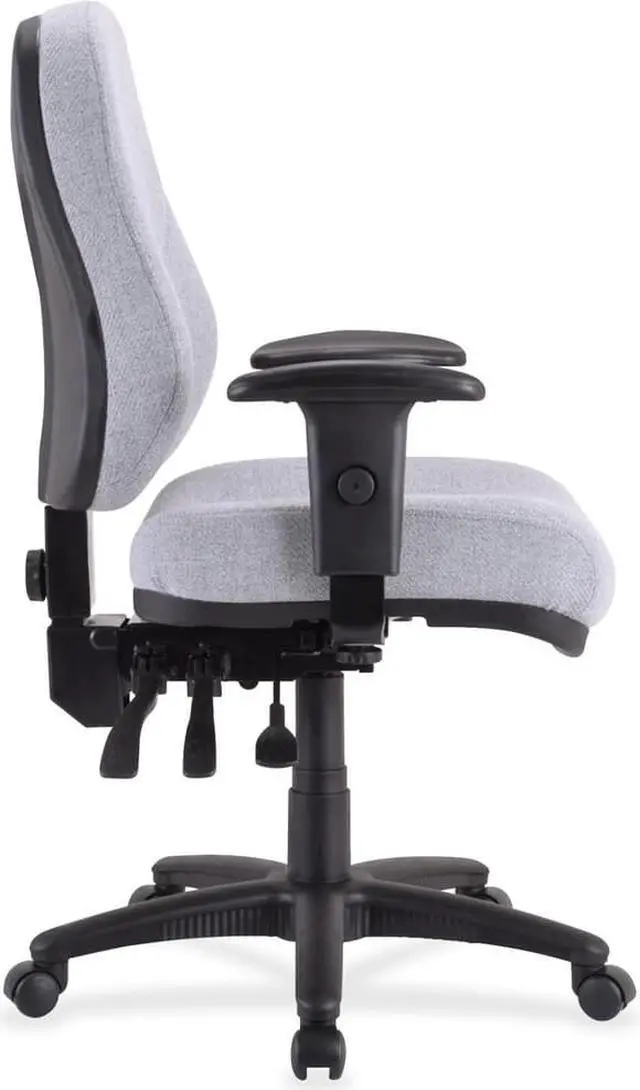 Alt view image 3 of 7 - Lorell Multi-Task Chair High-Back 26-7/8"x26"x39"to42-1/2" Gray 81100