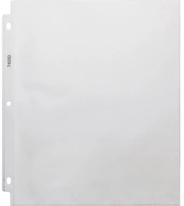 Alt view image 3 of 5 - Business Source Sheet Protectors Top Load 3.2 mil 11"x8-1/2" 100/BX Clear 74550
