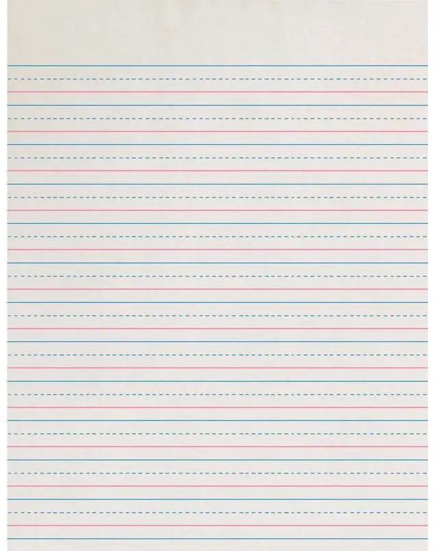 Alt view image 2 of 3 - Pacon ZP2613 D'Nealian Practice Skip Ruled Newsprint 500 Sheet - 500 / Pack - White Paper