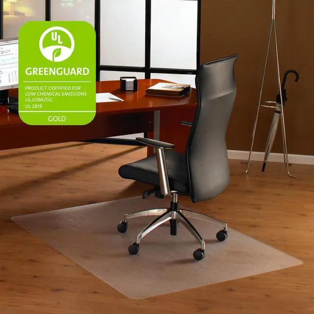 Alt view image 16 of 20 - Floortex Cleartex Ultimat Polycarbonate Chair Mat for Hard Floors 48 x 53 Clear