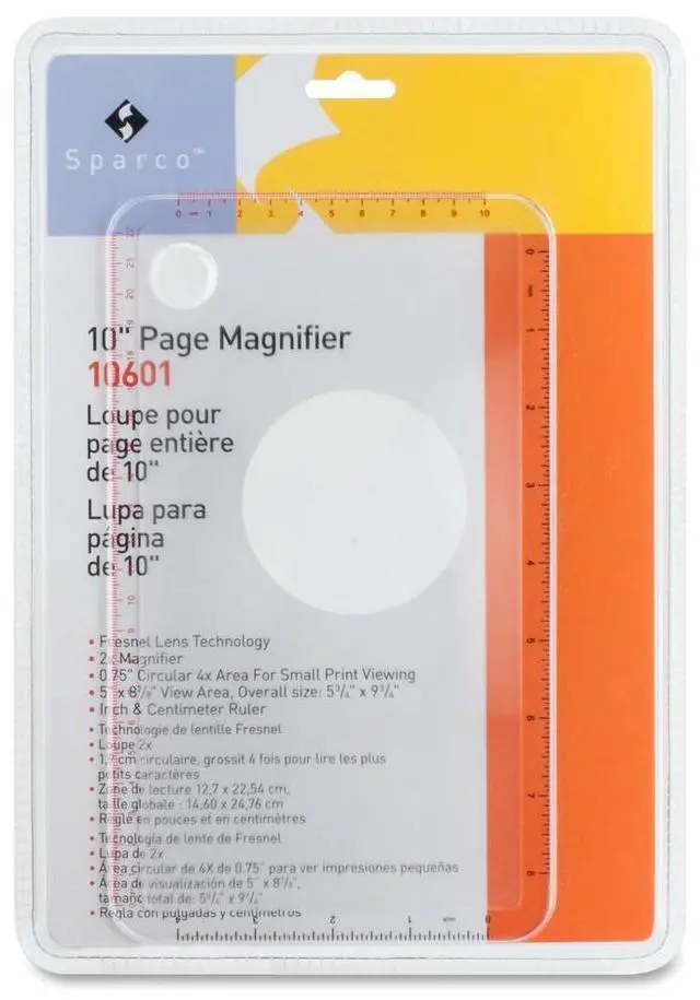 Alt view image 8 of 9 - Sparco Handheld Magnifier 2X Main 5-3/4"W x 9-3/4"H 10601