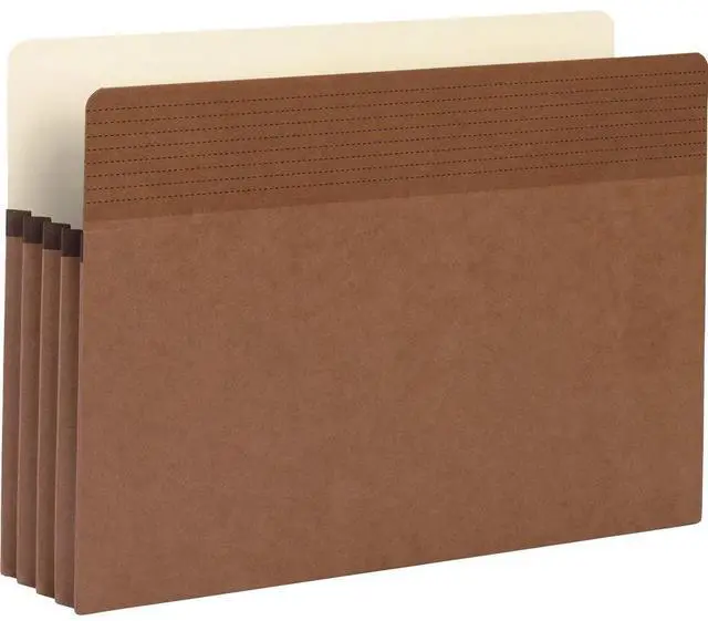 Alt view image 3 of 6 - Business Source File Pocket 3-1/2" Exp. Legal 25/BX Redrope 65794