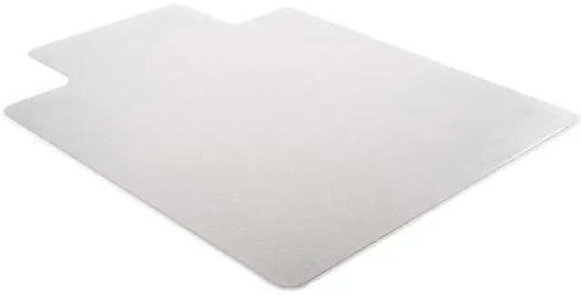Alt view image 12 of 13 - Lorell Chairmat Med. Pile 36"x48" Standard Lip 19"x10" Clear 25757
